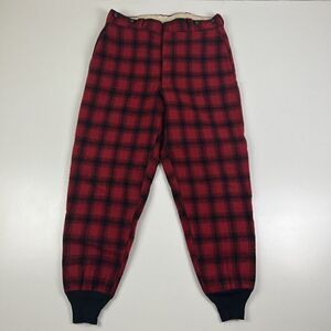 Vintage Woolrich Buffalo Plaid Wool Hunting Pants, Very Good Condition XL